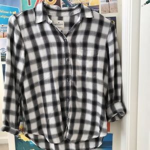 Black/Grey and White American Eagle Flannel